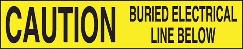Accuform Plastic Barricade/Perimeter Tape, CAUTION BURIED ELECTRICAL LINE BELOW, 3"x1000' (MPT43)