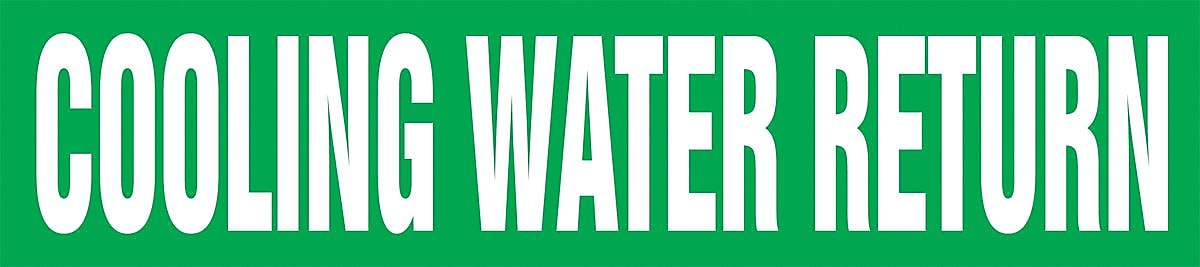 Accuform Snap Tite Pipe Marker, COOLING WATER RETURN, 1-1/2" to 2", White/Green (RPK249STB)