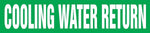 Accuform Snap Tite Pipe Marker, COOLING WATER RETURN, 1-1/2" to 2", White/Green (RPK249STB)