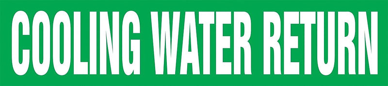 Accuform Snap Tite Pipe Marker, COOLING WATER RETURN, 1-1/2" to 2", White/Green (RPK249STB)