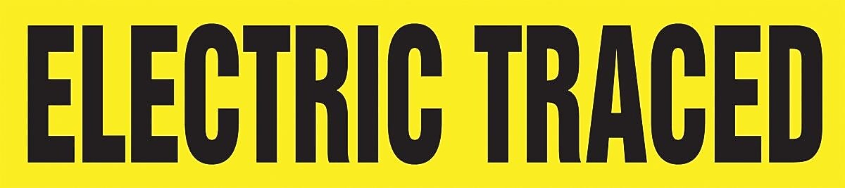 Accuform Snap Tite Pipe Marker, ELECTRIC TRACED, 3/4" to 1-1/4", Black/Yellow (RPK305STA)