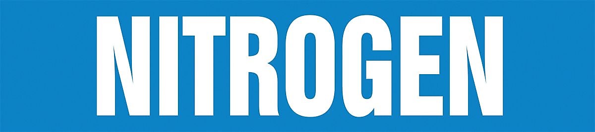 Accuform Self-Stick Pipe Marker, NITROGEN, 2-1/2" to 6", White/Blue (RPK533SSD)