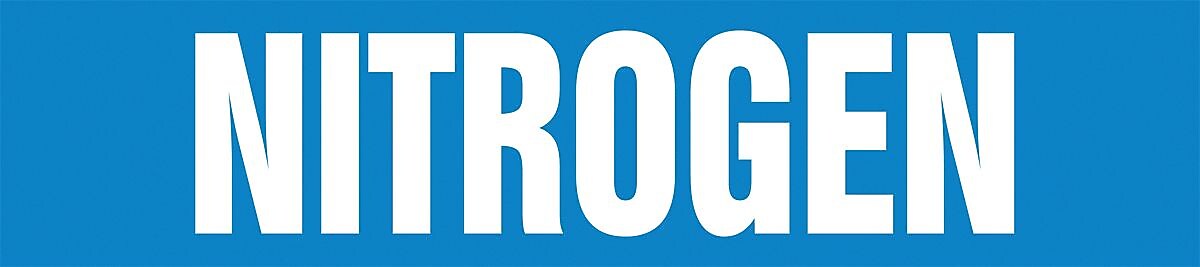 Accuform Self-Stick Pipe Marker, NITROGEN, 1-1/2" to 2", White/Blue (RPK533SSB)