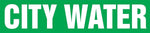 Accuform Self-Stick Pipe Marker, CITY WATER, 3/4" to 1-1/4", White/Green (RPK215SSA)