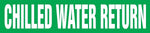 Accuform Self-Stick Pipe Marker, CHILLED WATER RETURN, 2-1/2" to 6", White/Green (RPK201SSD)