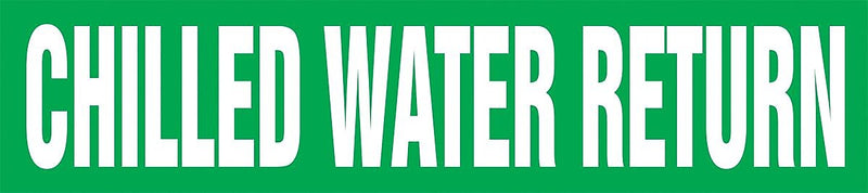 Accuform Self-Stick Pipe Marker, CHILLED WATER RETURN, 1-1/2" to 2", White/Green (RPK201SSB)