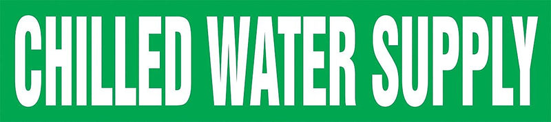 Accuform Self-Stick Pipe Marker, CHILLED WATER SUPPLY, 1-1/2" to 2", White/Green (RPK203SSB)
