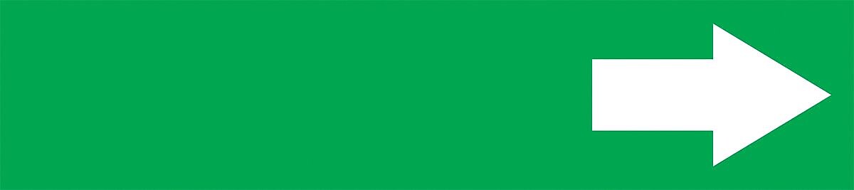 Accuform Self-Stick Pipe Marker, (ARROW-SHORT), 2-1/2" to 6", White/Green (RPK767SSD)