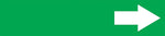 Accuform Self-Stick Pipe Marker, (ARROW-SHORT), 2-1/2" to 6", White/Green (RPK767SSD)