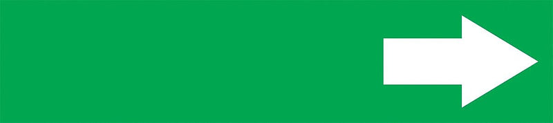 Accuform Self-Stick Pipe Marker, (ARROW-SHORT), 2-1/2" to 6", White/Green (RPK767SSD)