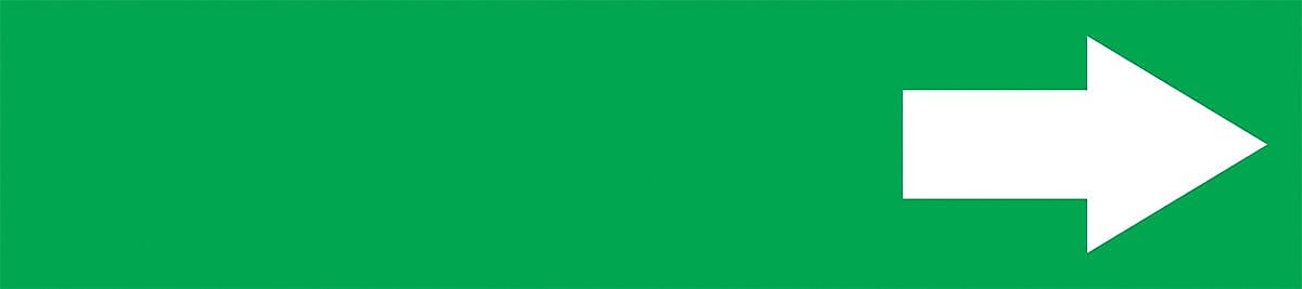 Accuform Self-Stick Pipe Marker, (ARROW-SHORT), 1-1/2" to 2", White/Green (RPK767SSB)