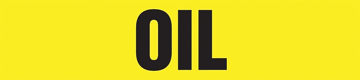 Accuform Self-Stick Pipe Marker, OIL, 2-1/2" to 6", Black/Yellow (RPK543SSD)