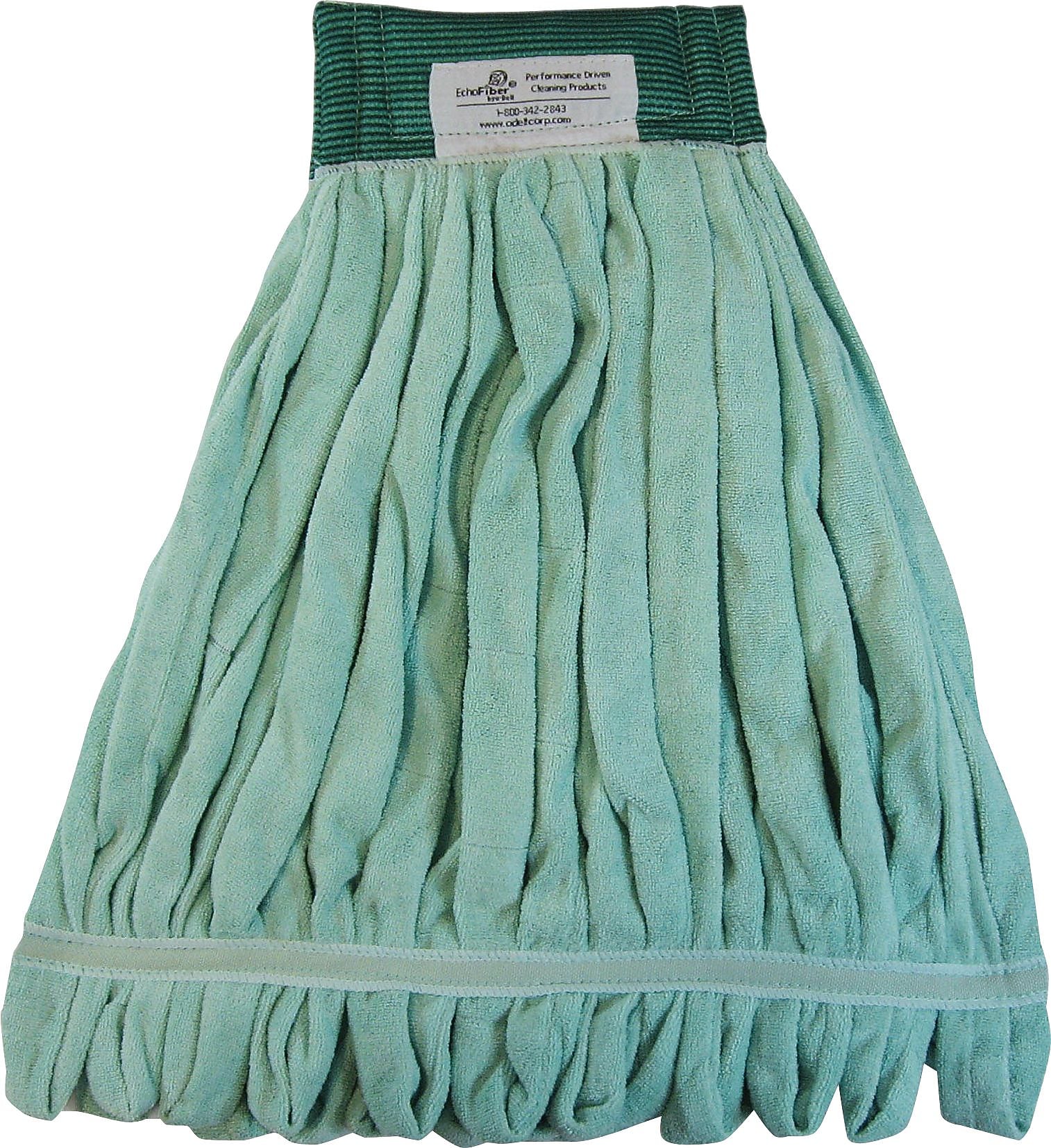 O'Dell MWTLG Microfiber Tube Mop, Green, Large, 5", 12/CT