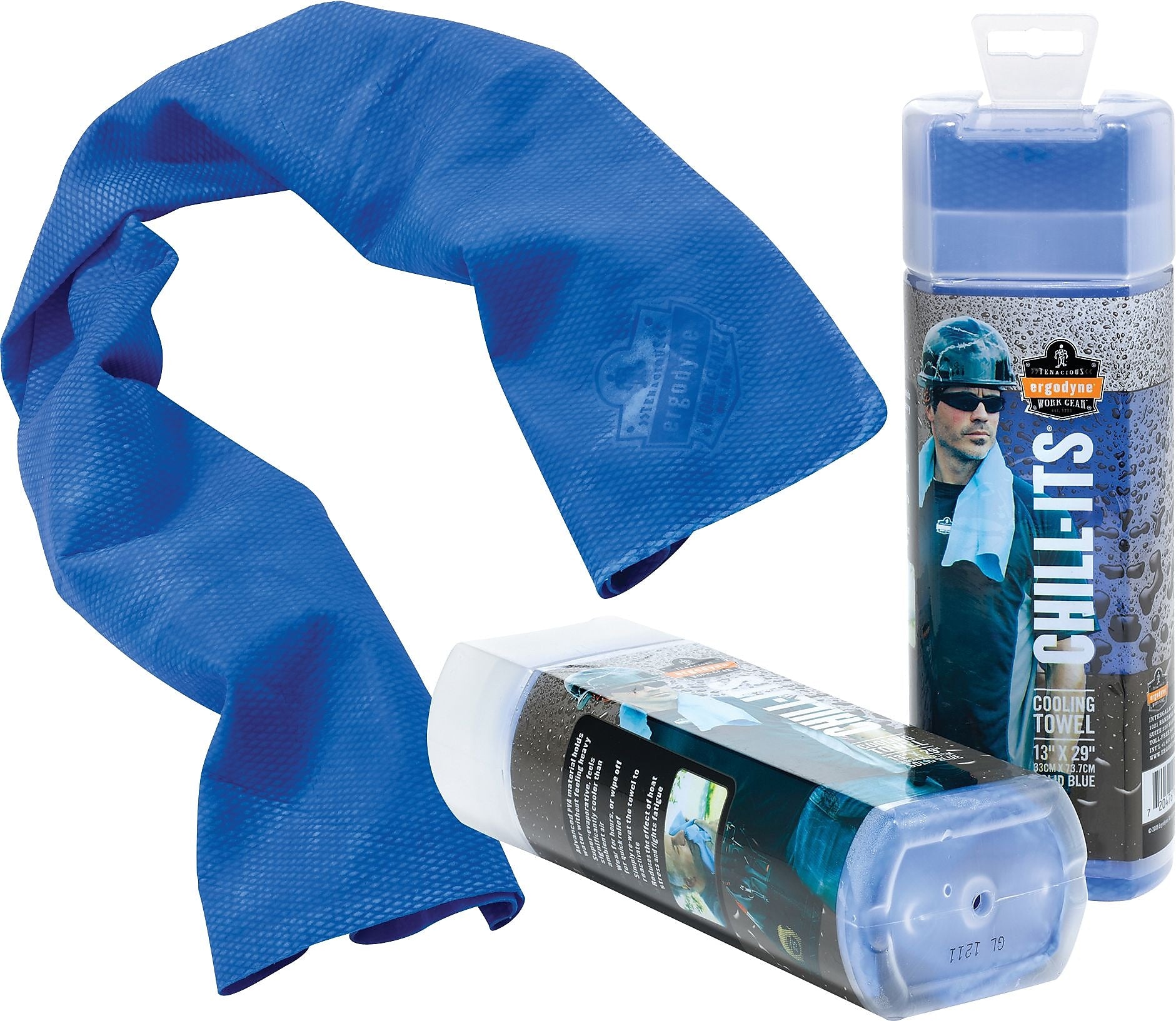 Ergodyne Chill-Its 6602 Cooling Towel, Blue, One Size (EGO12420)