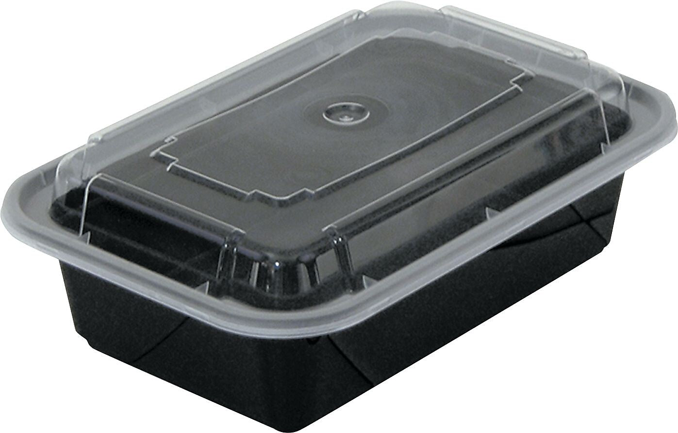 Versatainers, Black/clear, 24oz, 5 X 7 1/4 X 2, 150/Ct
