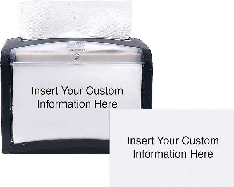 Napkin dispenser custom inserts, 6.5 x 4.25, 4/0, Qty 50