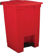 Rubbermaid Polyethylene Step Trash Can, Red, 12 gal. (FG614400RED)