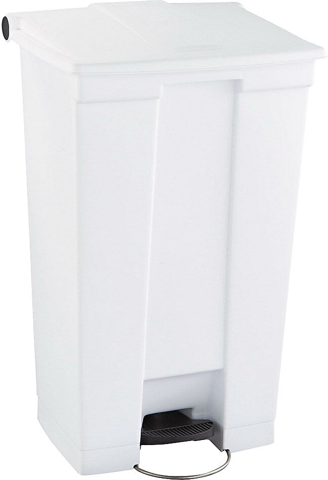Rubbermaid Polyethylene Step Trash Can, Blue, 23 gal. (FG614600WHT)
