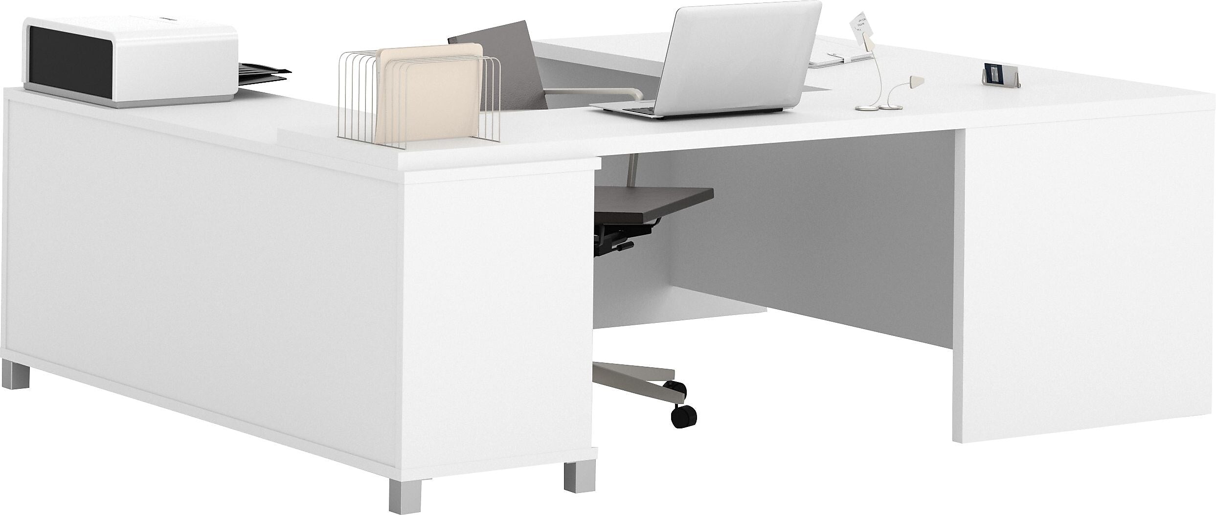 Bestar Pro-Linea 71" U-Desk, White (120861-17)