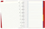 Filofax A5 Classic Bright 4-Subject Professional Notebooks, 5.8" x 8.25", College Ruled, 56 Sheets, Red (B115008U)