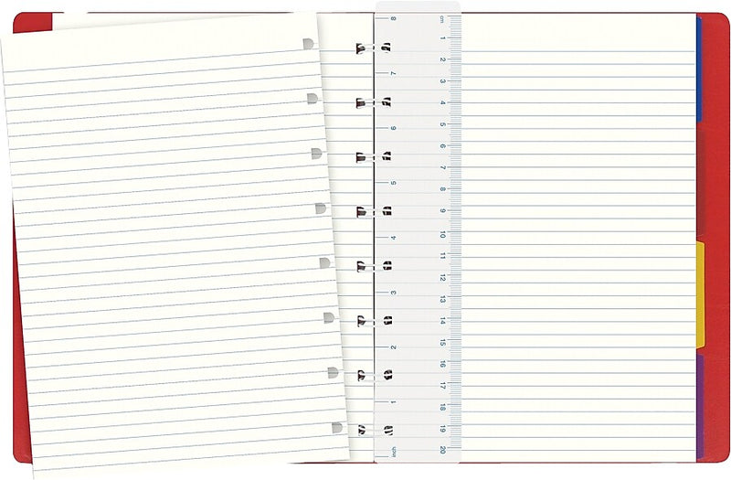 Filofax A5 Classic Bright 4-Subject Professional Notebooks, 5.8" x 8.25", College Ruled, 56 Sheets, Red (B115008U)