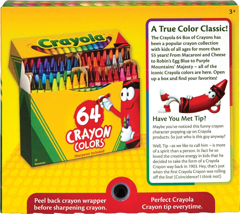 Crayola Crayons, Assorted Colors, 64/Box (52-0064)