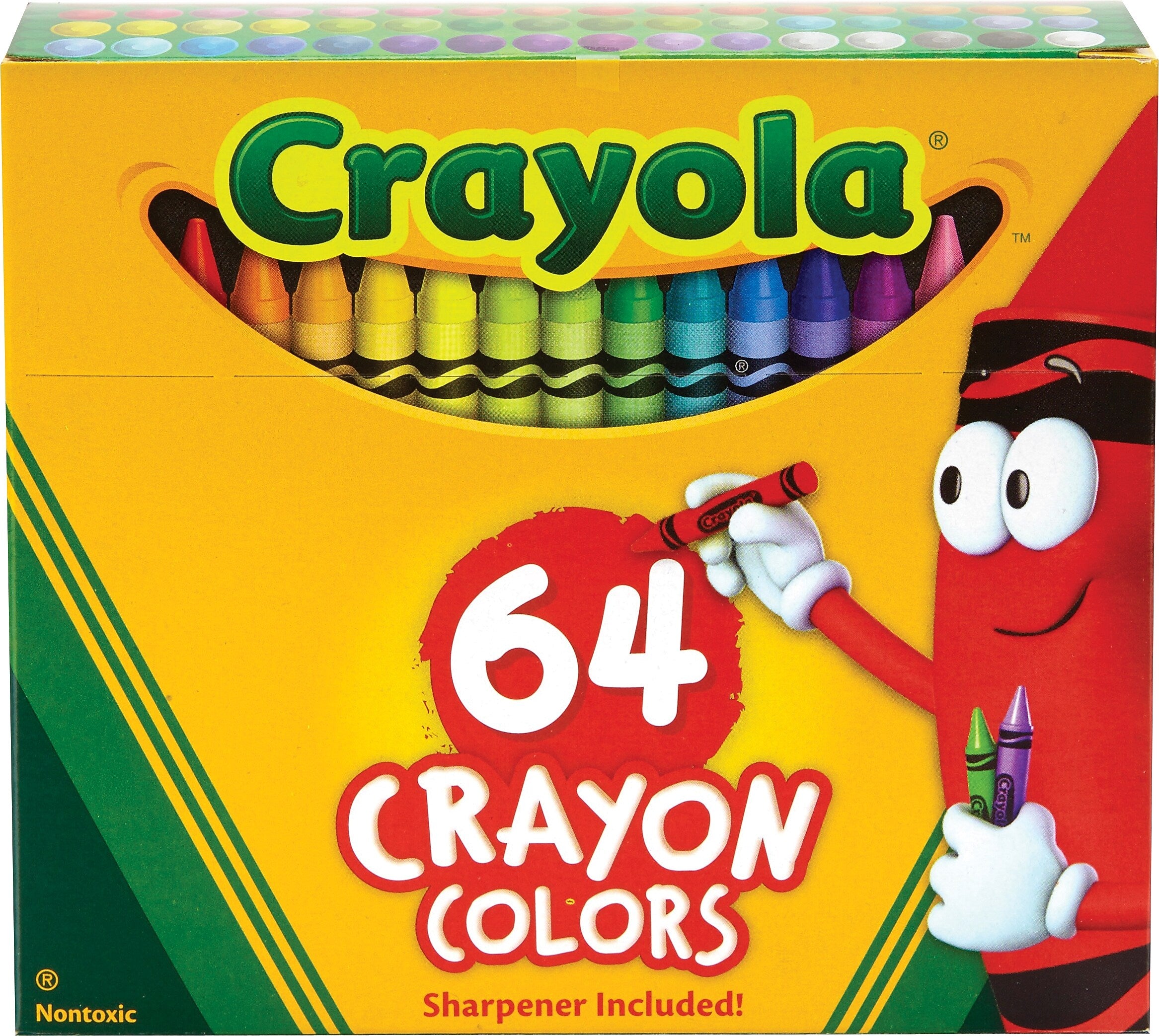 Crayola Crayons, Assorted Colors, 64/Box (52-0064)