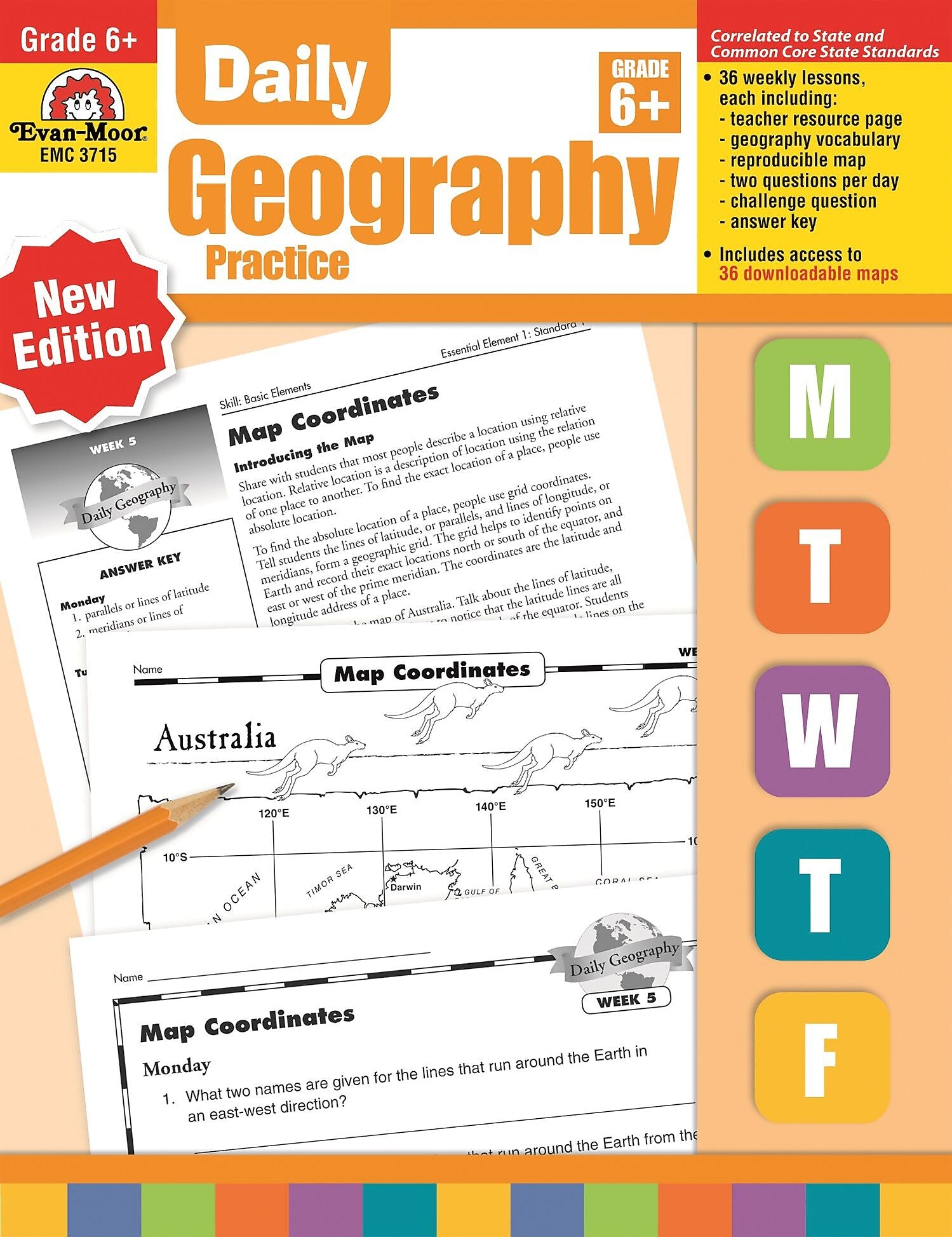 Evan-Moor Daily Geography Practice Resource Book, Grade 6 (EMC3715)
