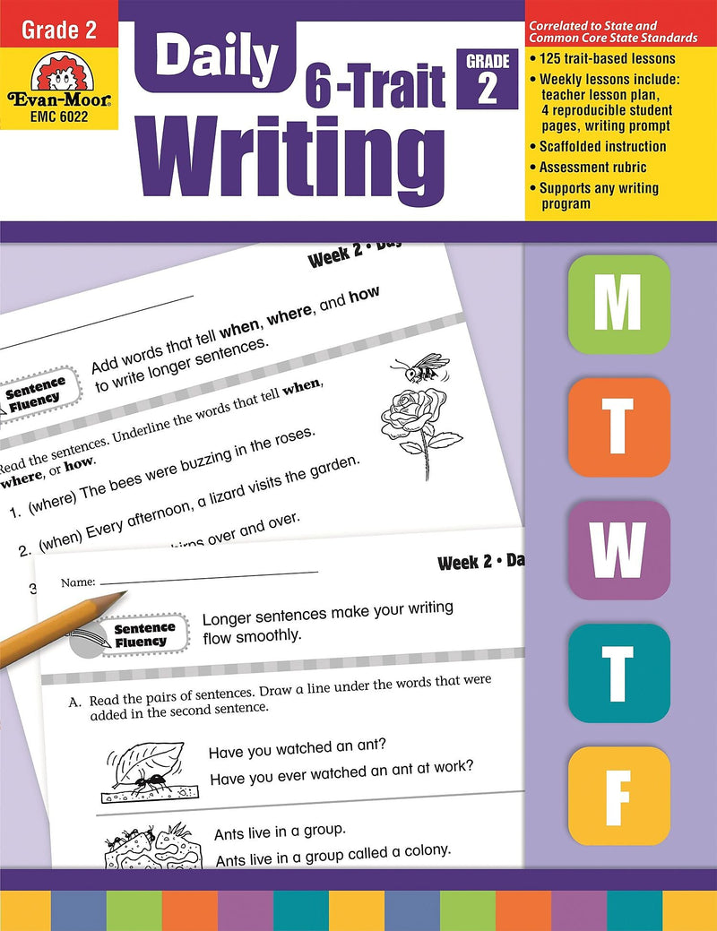 Evan-Moor Daily 6-Trait Writing Book, Grade 2, Paperback (9781596732872)
