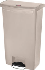 Rubbermaid Slim Jim Resin Front Step-On Trash Can, 18 Gallons, Beige (1883460)
