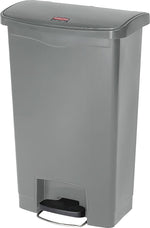 Rubbermaid Slim Jim Resin Front Step-On Trash Can, 13 Gallon, Gray
