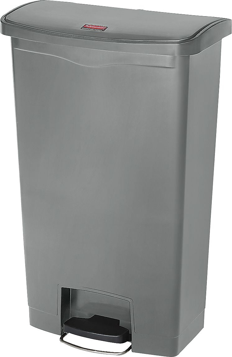 Rubbermaid Slim Jim Step-On Plastic Step Trash Can, Gray, 18 gal. (1883604)