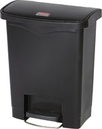 Rubbermaid Slim Jim Resin Front Step-On Trash Can, 8 Gallon, Black