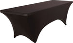 Iceberg 96"L x 30"W Stretch-Fabric Table Cover, Black (16531)