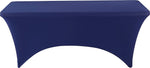 Iceberg 72"L x 30"W Stretch-Fabric Table Cover, Blue (16526)