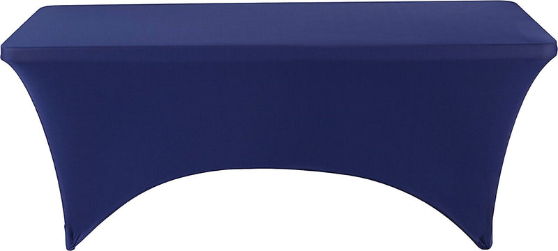 Iceberg 72"L x 30"W Stretch-Fabric Table Cover, Blue (16526)