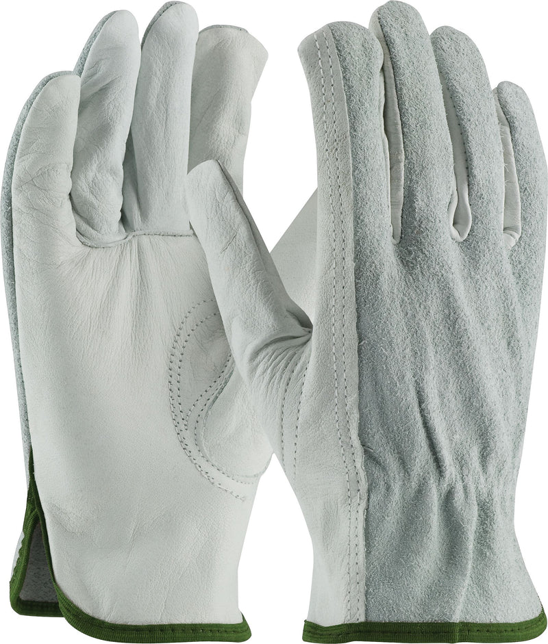 PIP 68-PK-161SB Leather Gloves, Medium, Gray (179956)