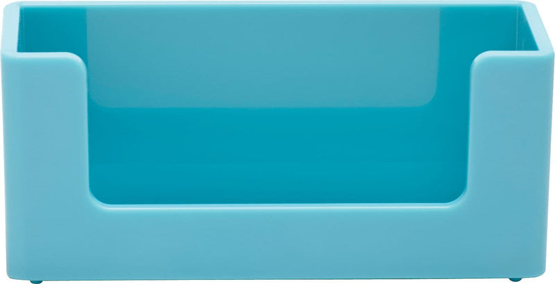 Poppin Business Card Holder, 90-Card Capacity, Aqua (102041)