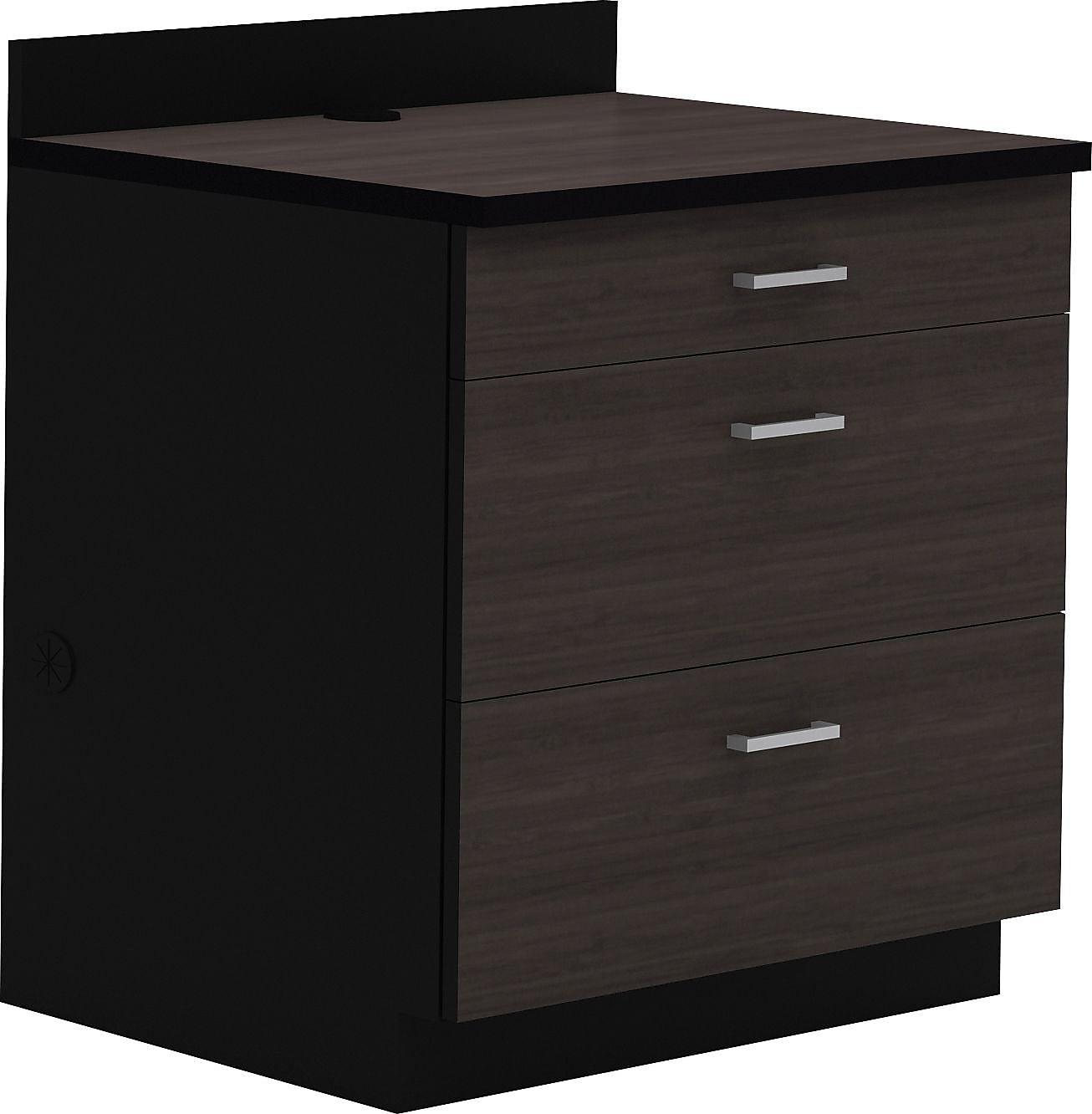Safco 36"H Modular Break Room Three Drawer Base Cabinet, Asian Night/Black (1703AN)