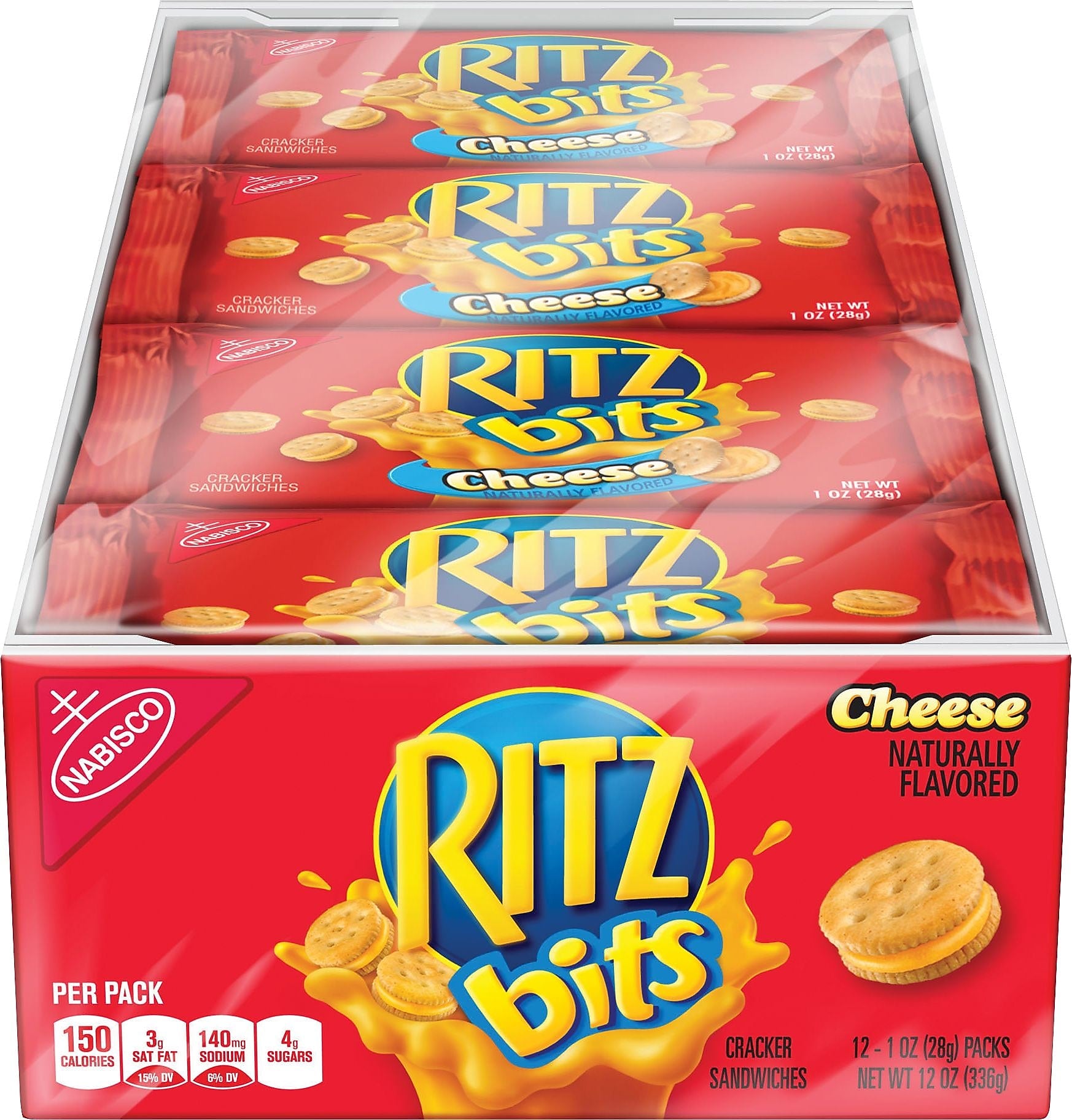 Nabisco Ritz Bits Cheese Sandwich Crackers, 1 oz., 12 Packs/Box (GEN00091)
