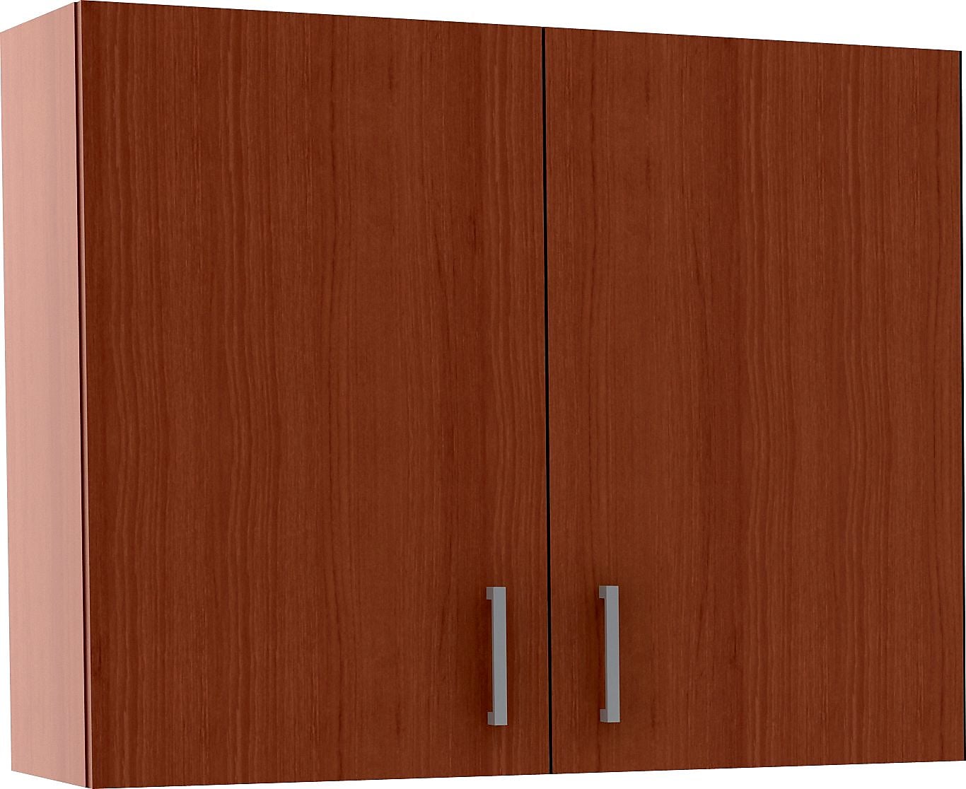 Safco 30"H Modular Break Room Breakroom Wall Cabinet, Mahogany/Slate (1700MH)