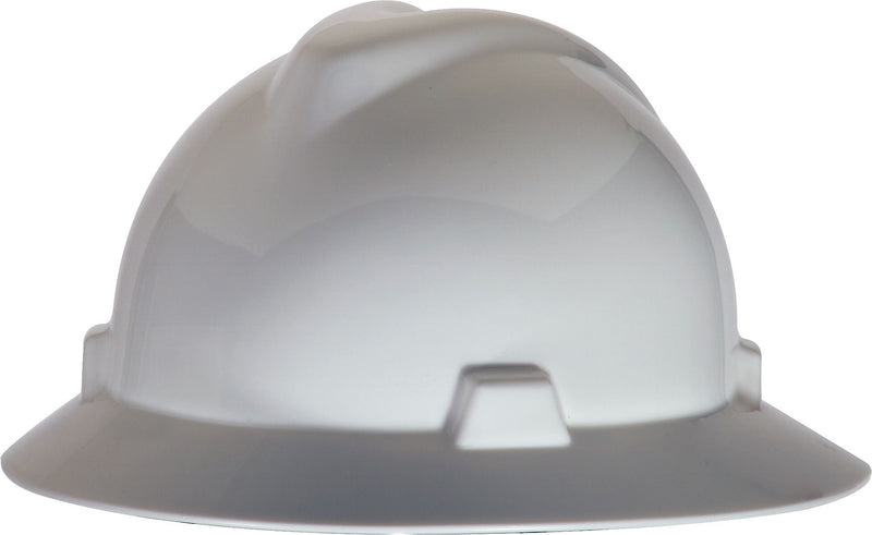 Mine Safety Appliances Polyethylene 4-Point Pinlock Suspension Full Brim Hard Hat, White (454-454733)