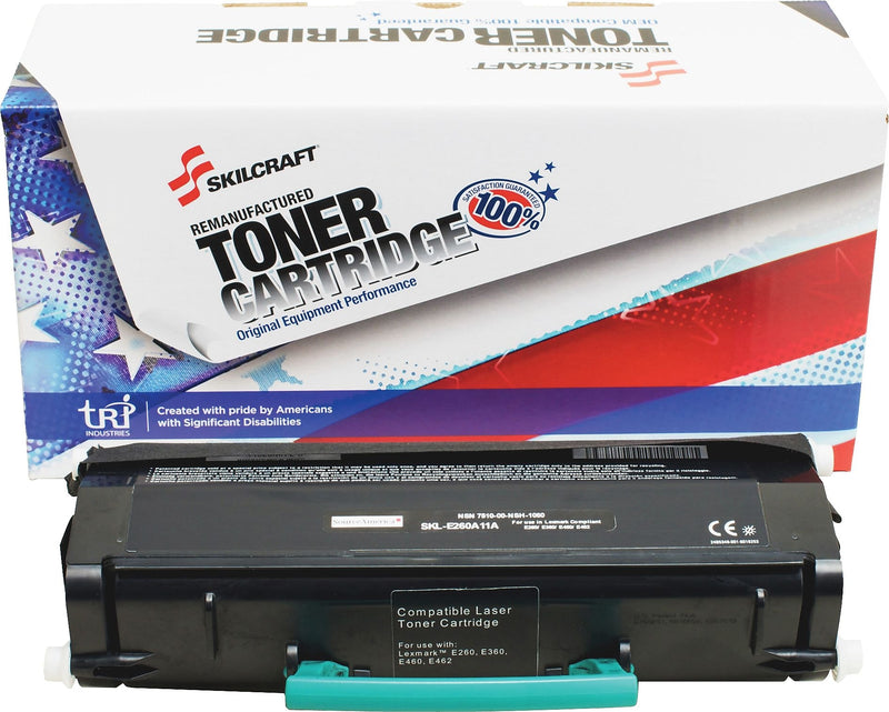 AbilityOne SKILCRAFT Toner Cartridge - Remanufactured for Lexmark - Black - Laser - 3500 Page - 1 Each