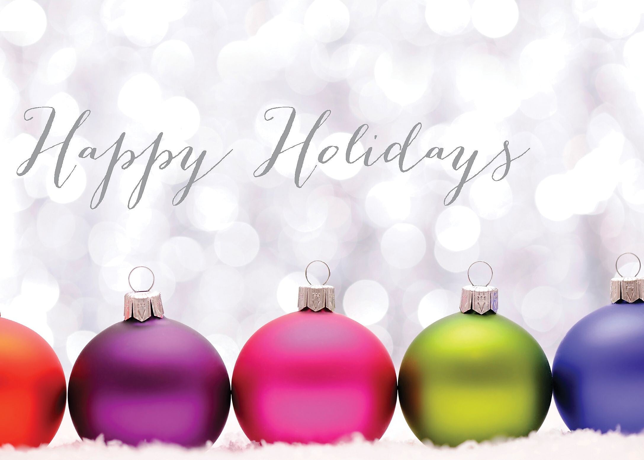 Colorful Ornaments Holiday Card, 100/BX