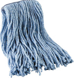 Unisan® Mop Head, Standard Head, Cut-End, Cotton/Synthetic, 12 oz, Blue, 12/Case