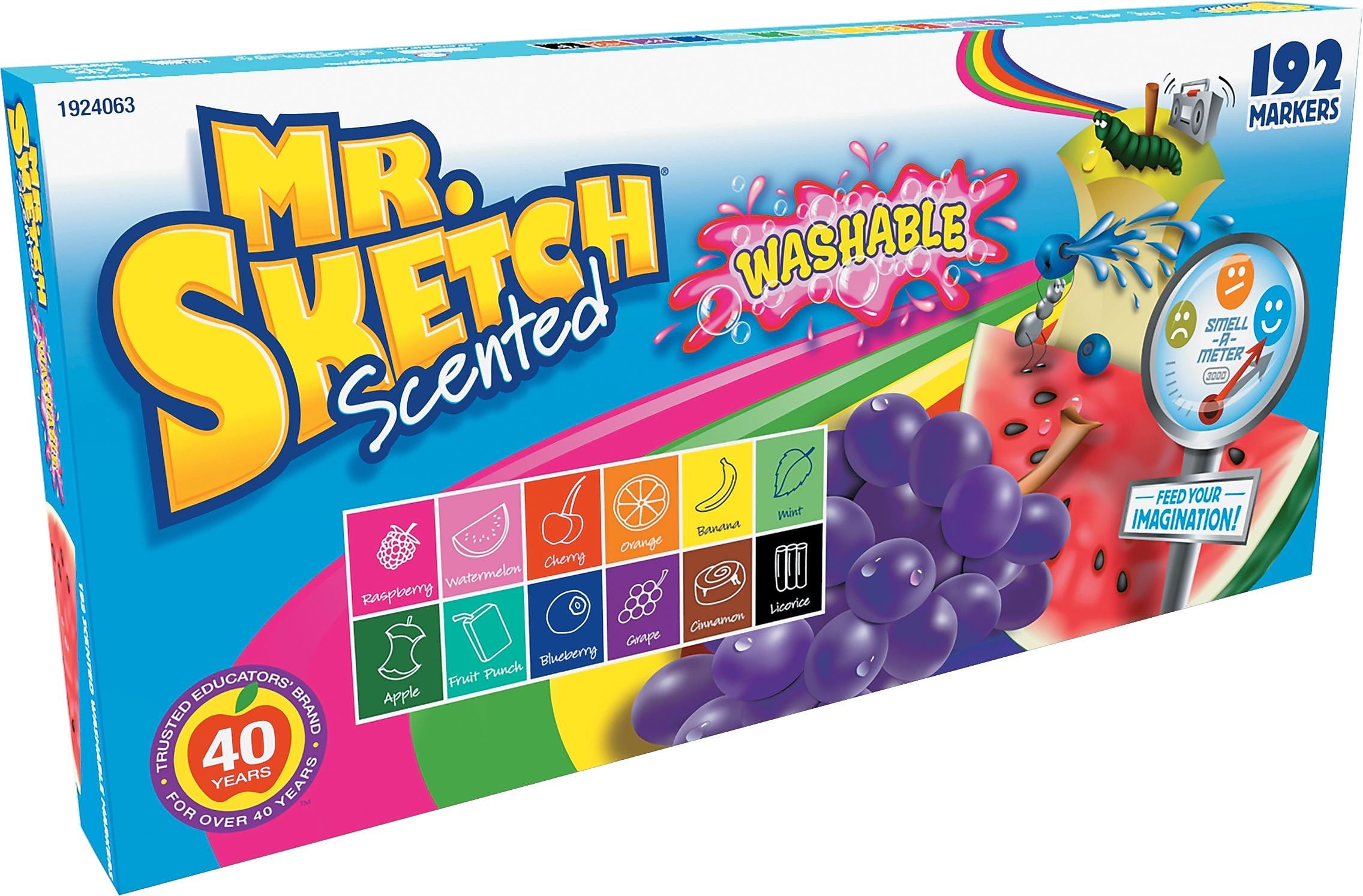 Mr. Sketch Scented Washable Markers, Chisel Tip, Assorted, 192/Pack (1924063)