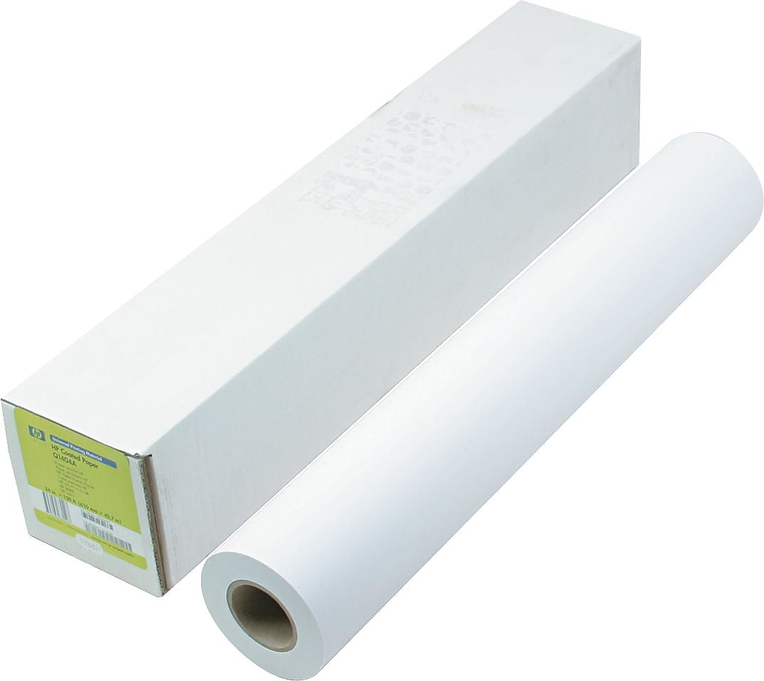 HP DesignJet Inkjet Large Format Paper,4.9 Mil, 24" X 150 Ft, White