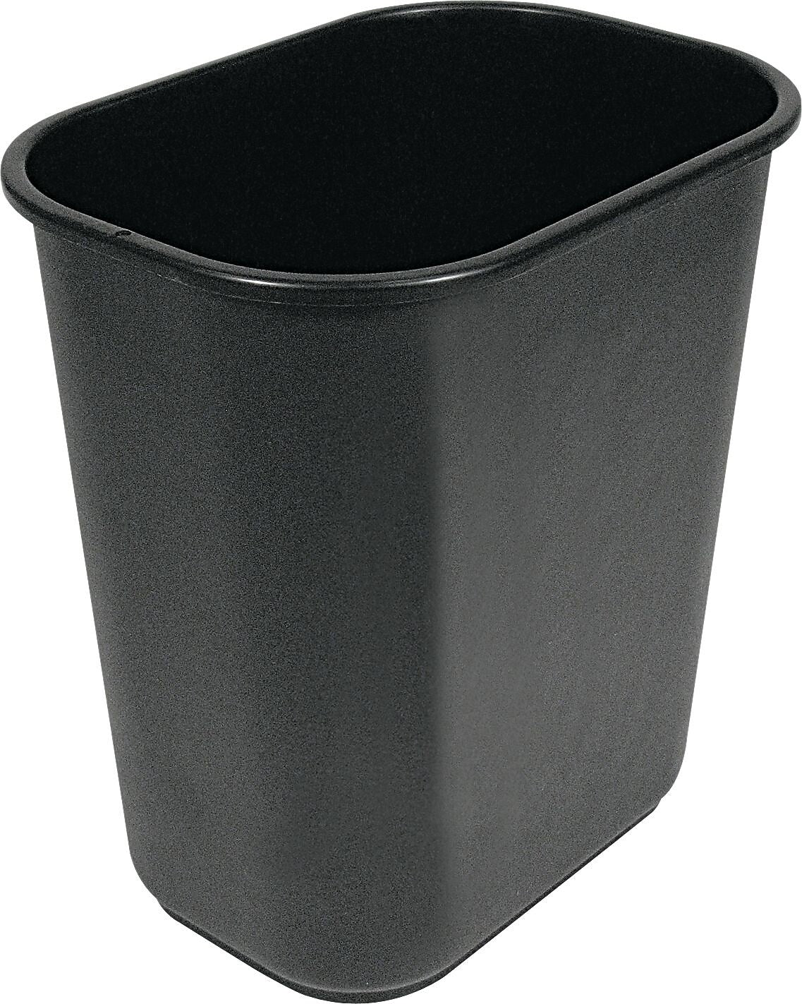Soft-Sided Wastebasket, 28qt, Black