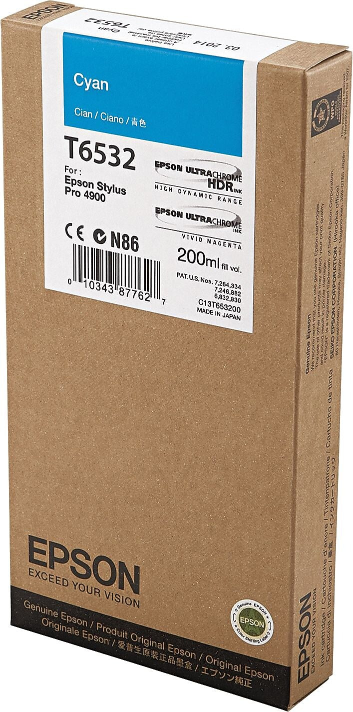 Epson T6532 Cyan Standard Yield Ink Cartridge (3717891)