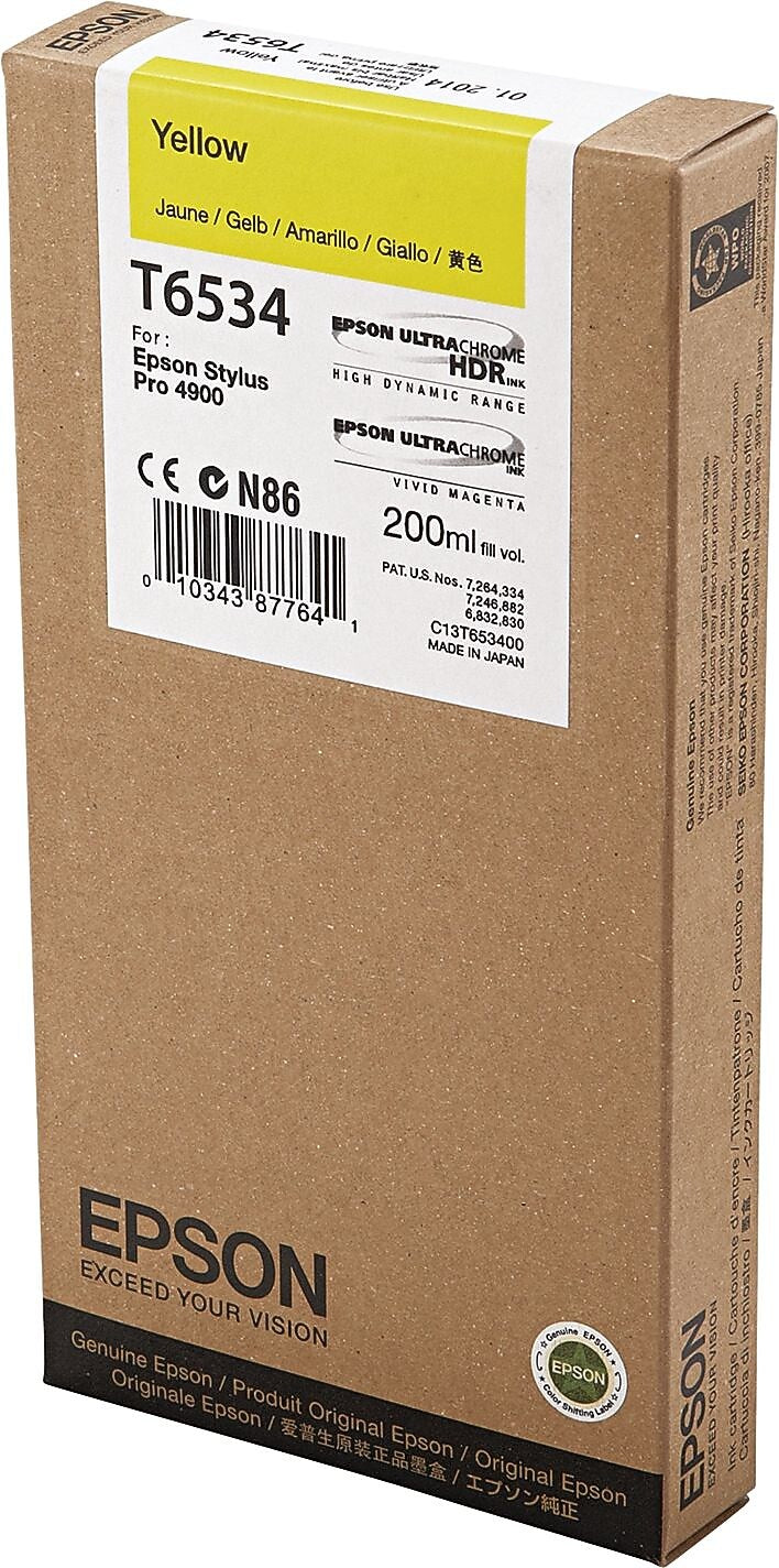 Epson T6534 Yellow Standard Yield Ink Cartridge (3717893)